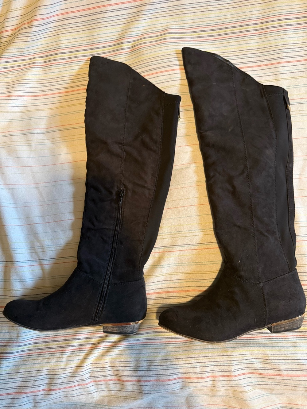 Call It Spring Black Over-the-Knee Suede Boots